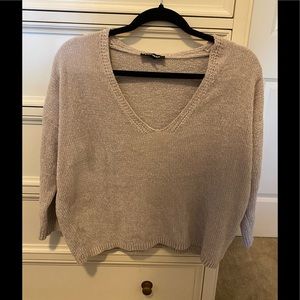 Black Express Cropped Boxy Sweater